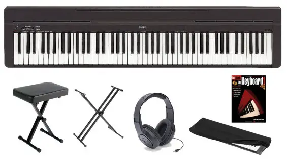 Example of a bundle with Yamaha P45 Keyboard Review.