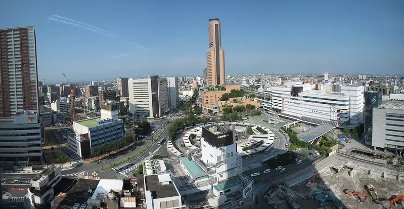 Aerial view of Hamamatsu City, where Yamaha corporate headquarters is located